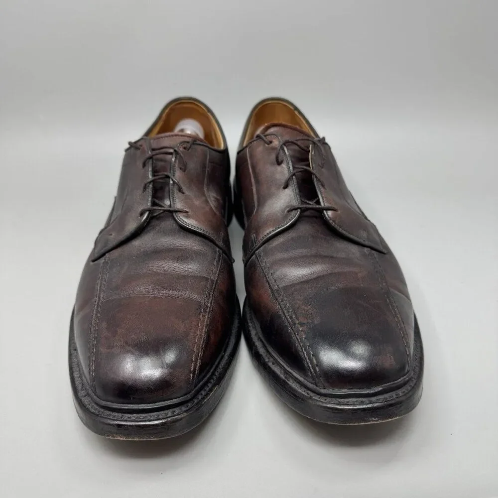 Allen Edmonds Hillcrest Apron Toe Derby Mens Size 15D Brown Leather Dress Shoe